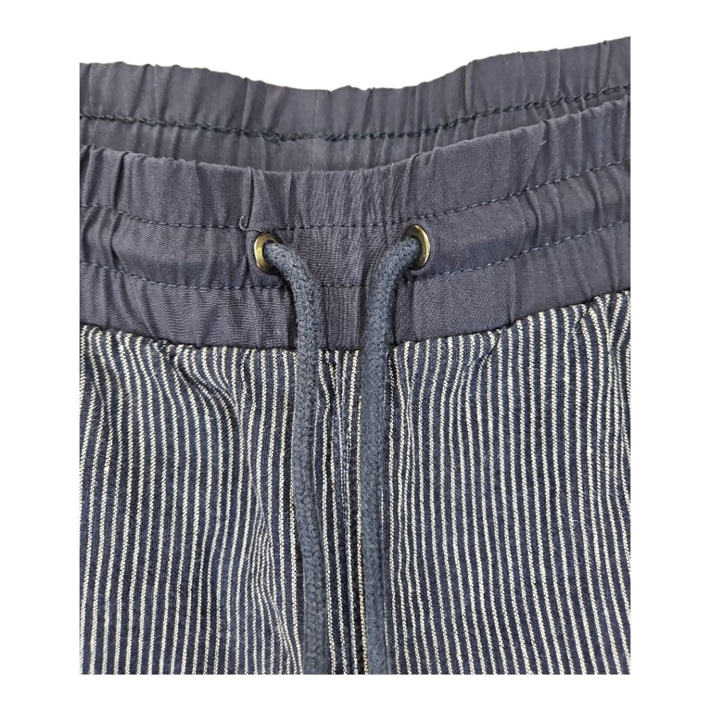 Athleta Beachside Bali Linen Blue Striped Shorts Size 6 - Picture 3 of 8